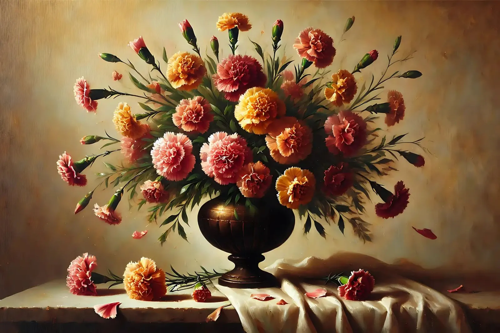 Bouquet di garofani vittoriano poster da VintageBotanics