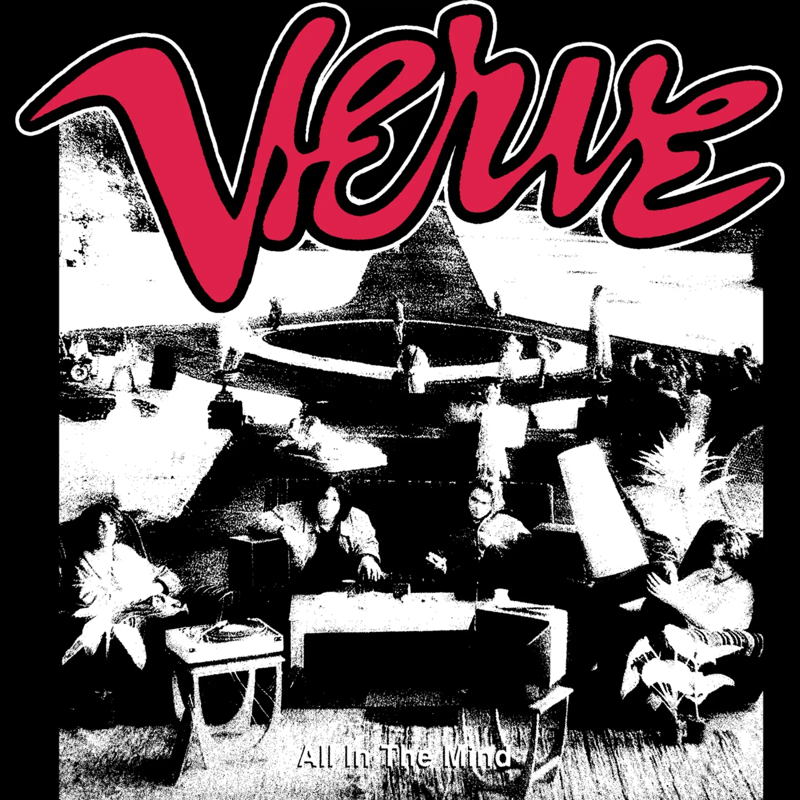 SIlhouette Il gruppo rock di Verven poster con telaio in alluminio da mannys_artt