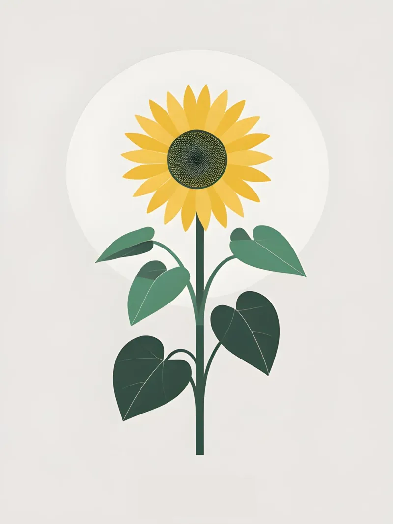 Sunflower Circle canvas with Floater frame by The Green Room