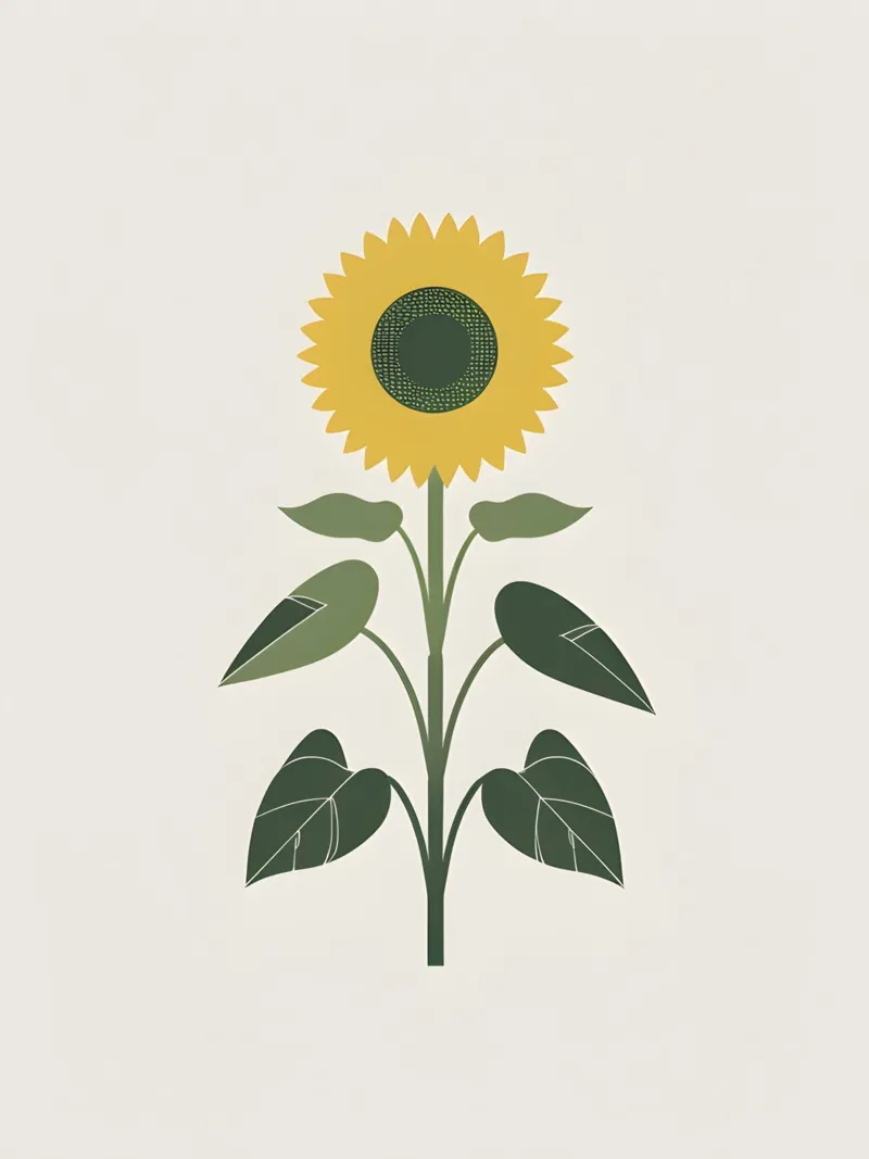 Sunflower Circle canvas with Floater frame by The Green Room
