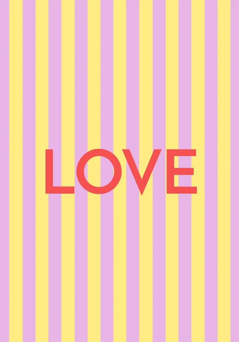 Love Colorful Red tela con Cornice a cassetta da janamossmann
