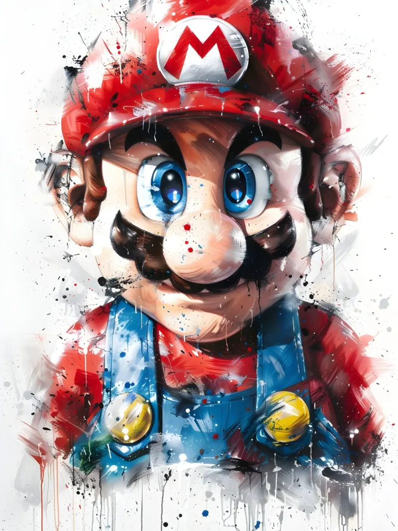Super Mario Painting poster by CreativeStudio