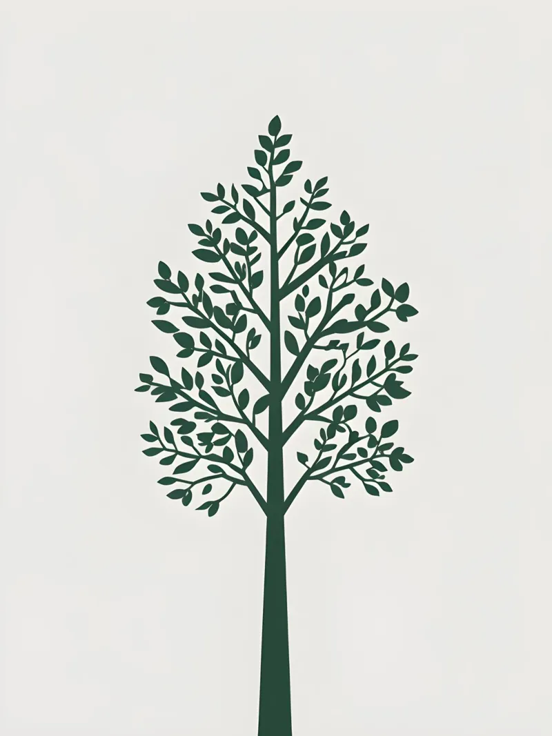 Simple Tree Silhouette Poster von The Green Room