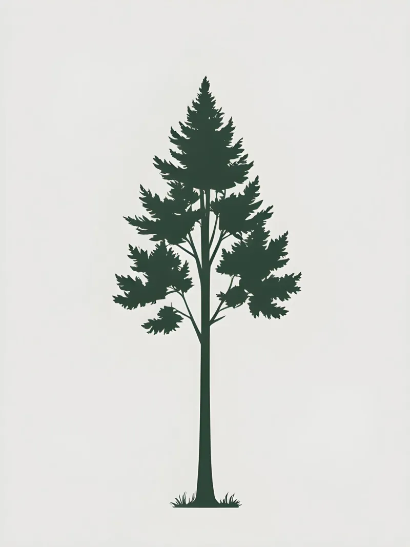 Silhouette di albero semplice poster da The Green Room