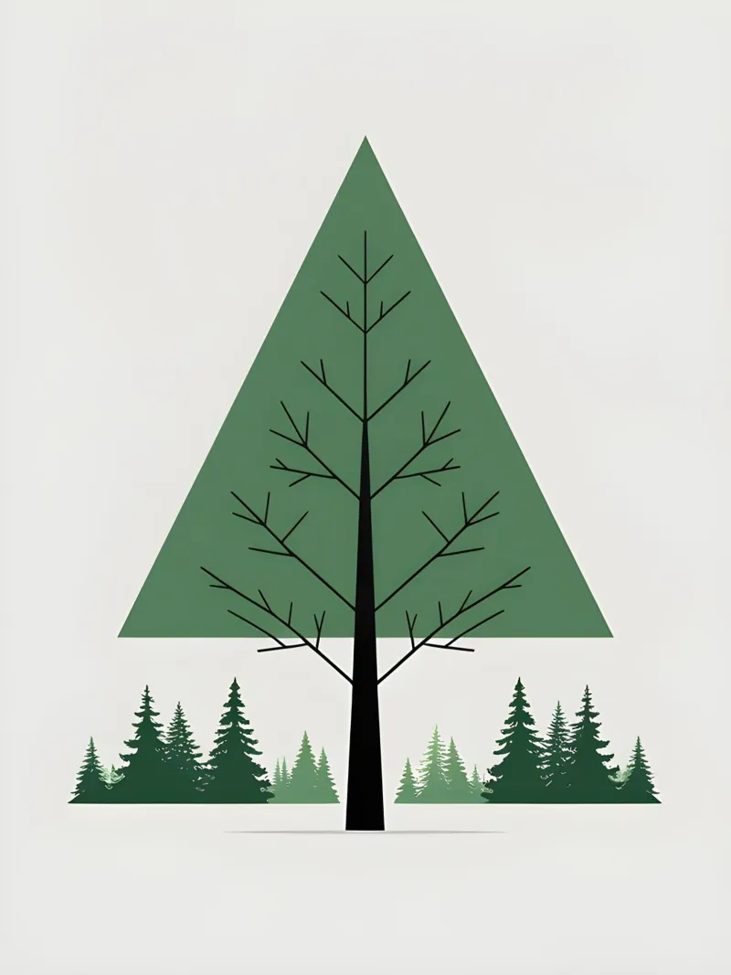 Triangle des pins toile avec Caisse américaine de The Green Room
