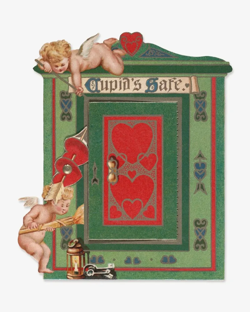 Cupids with safe and money carta hahnemühle da vintageshop