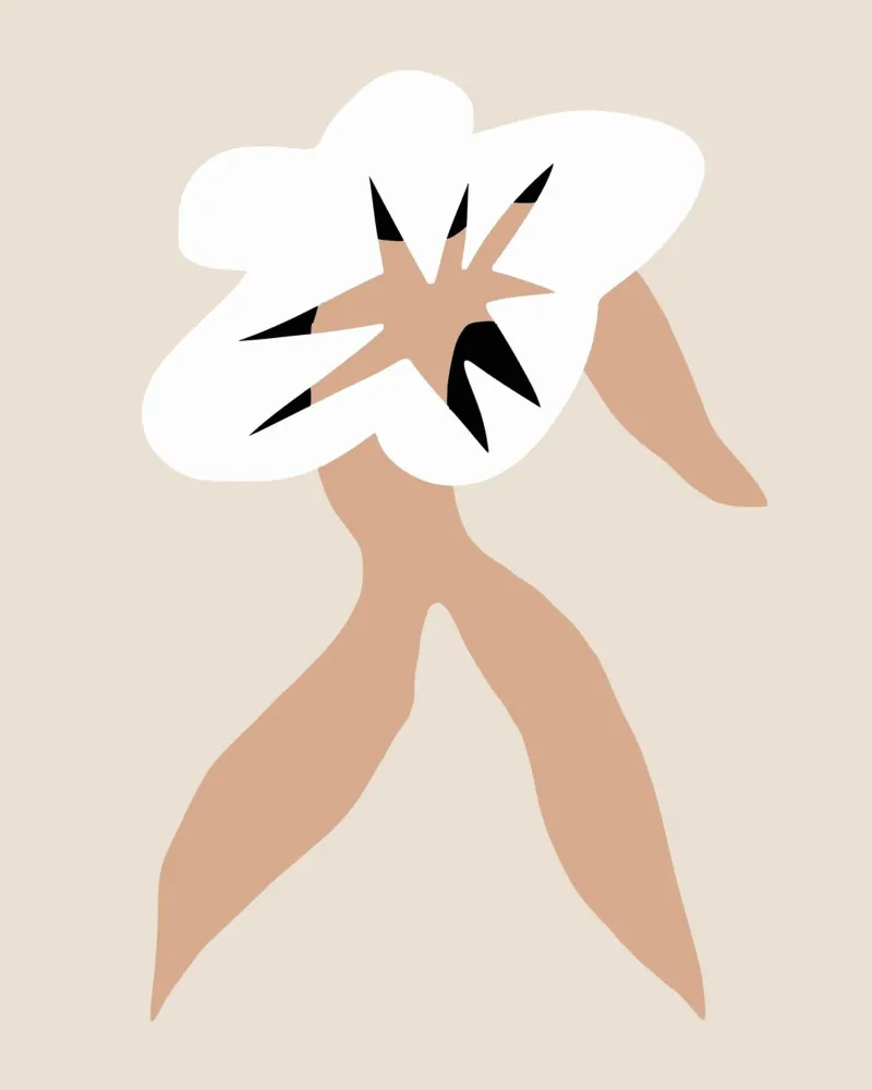 Bloem model 05 canvas met Baklijst van Little Dean