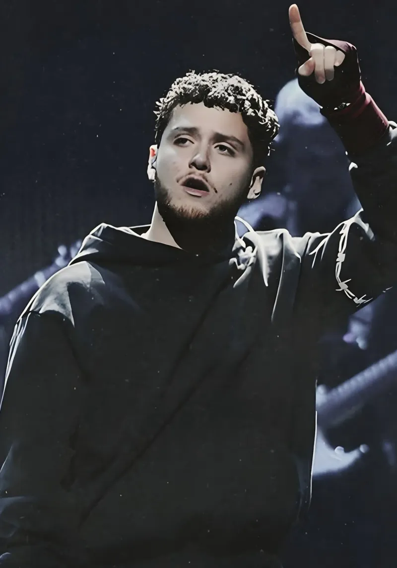Bazzi poster con telaio in legno da Low poly art