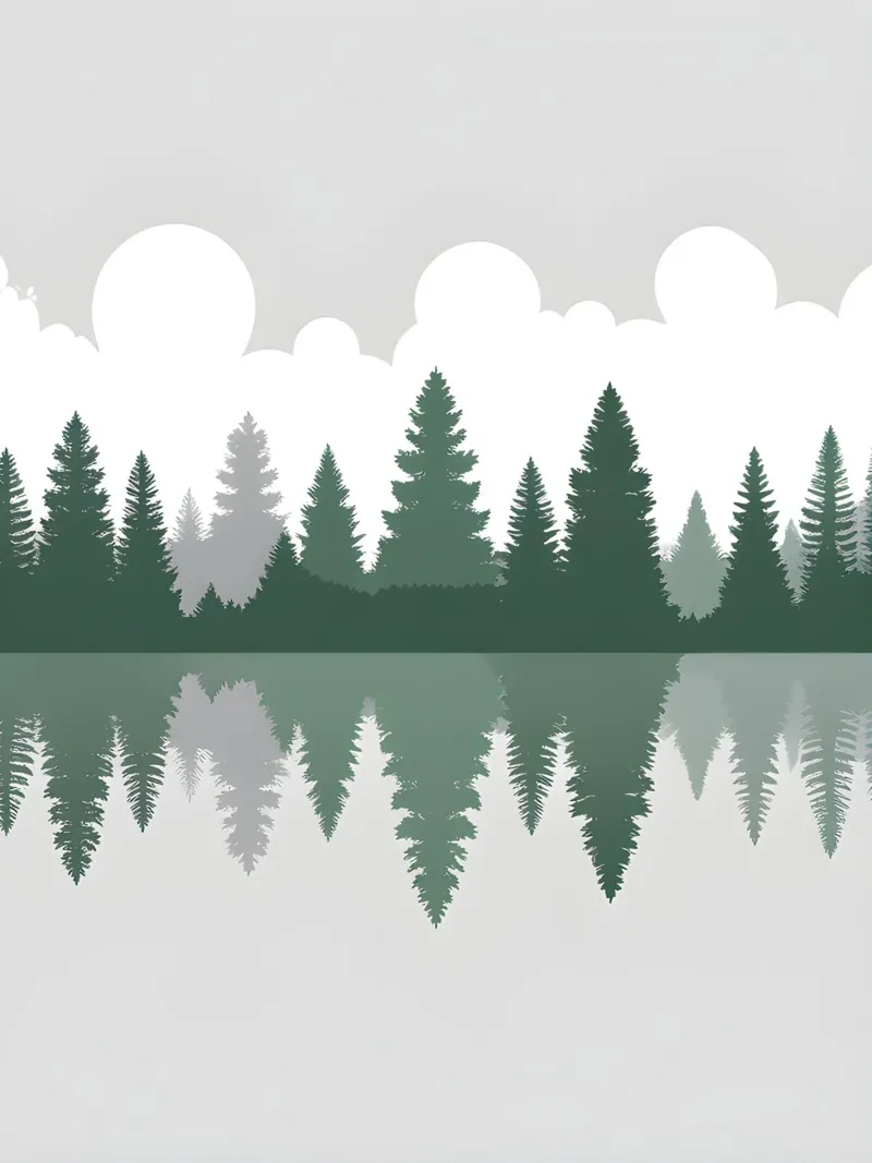 Foresta astratta poster con telaio in plastica da The Green Room