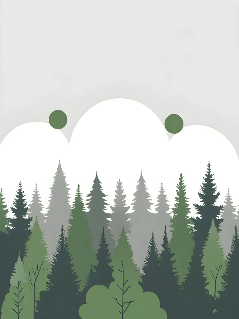 Foresta astratta tela con Cornice a cassetta da The Green Room