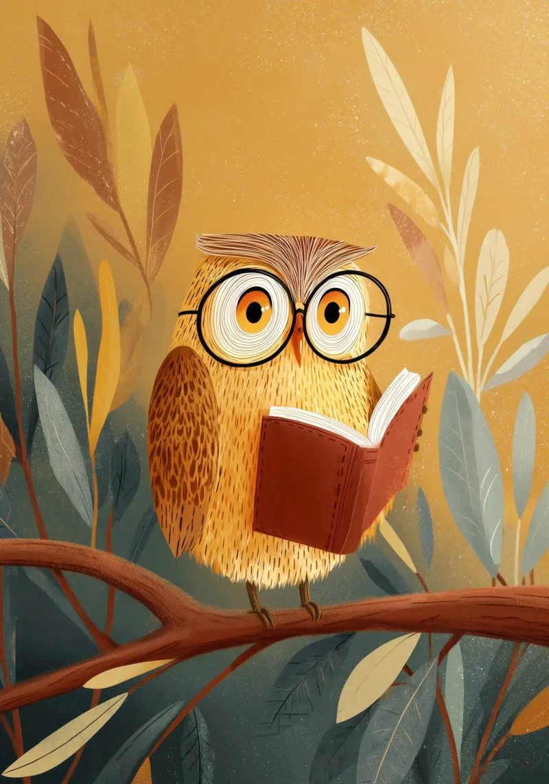 Professor Hoot poster con telaio in alluminio da Kiara