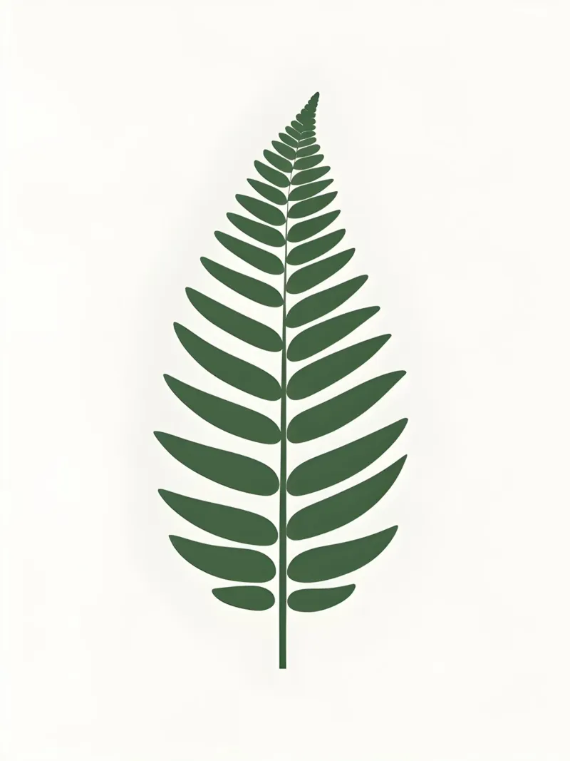 Fern Frond canvas with Floater frame by The Green Room