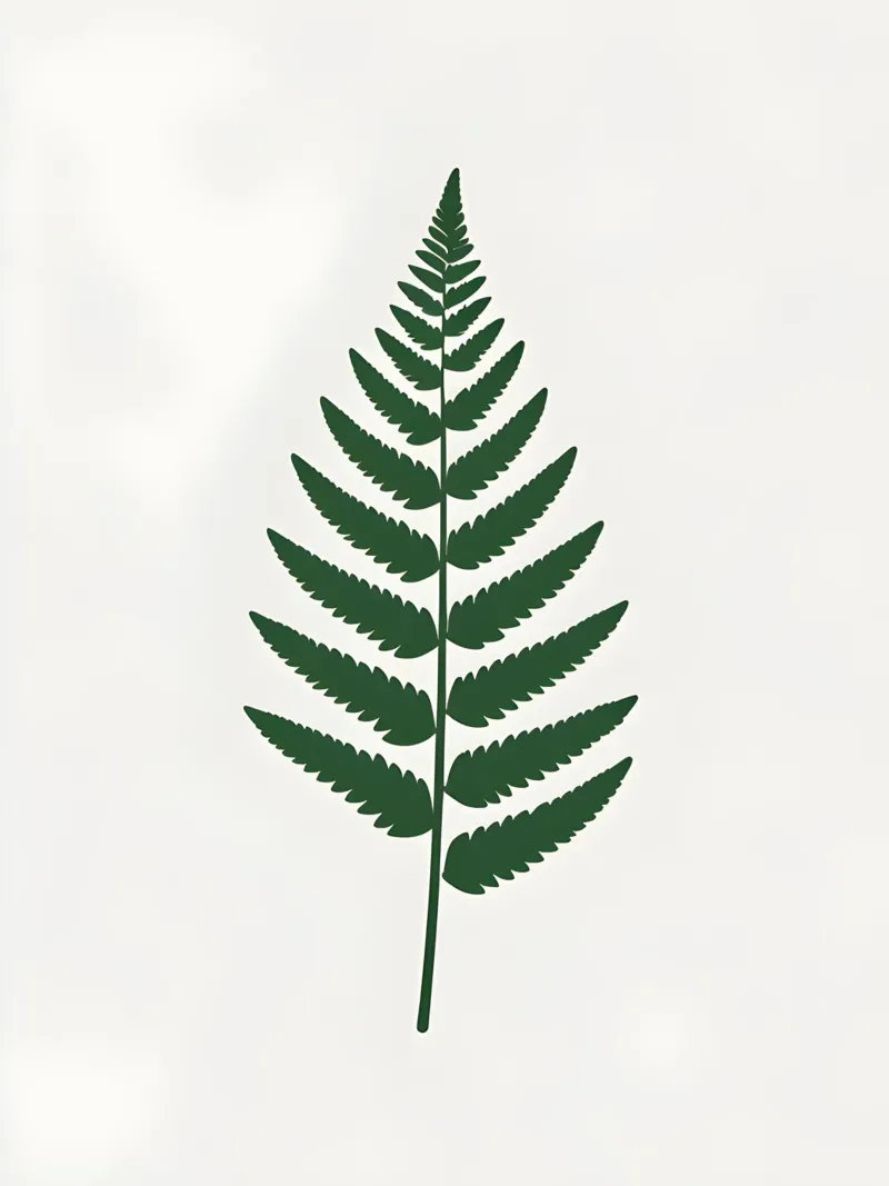 Fronda di felce poster con telaio in legno da The Green Room