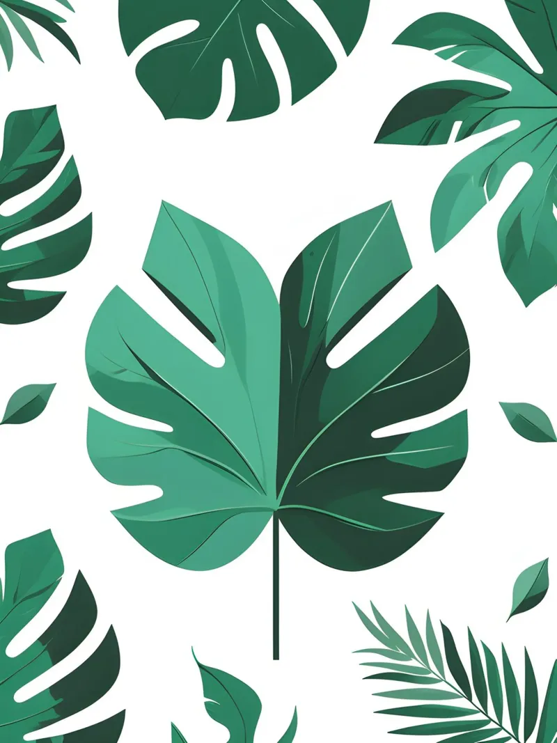 Tropical Leaf Abstract Poster von The Green Room