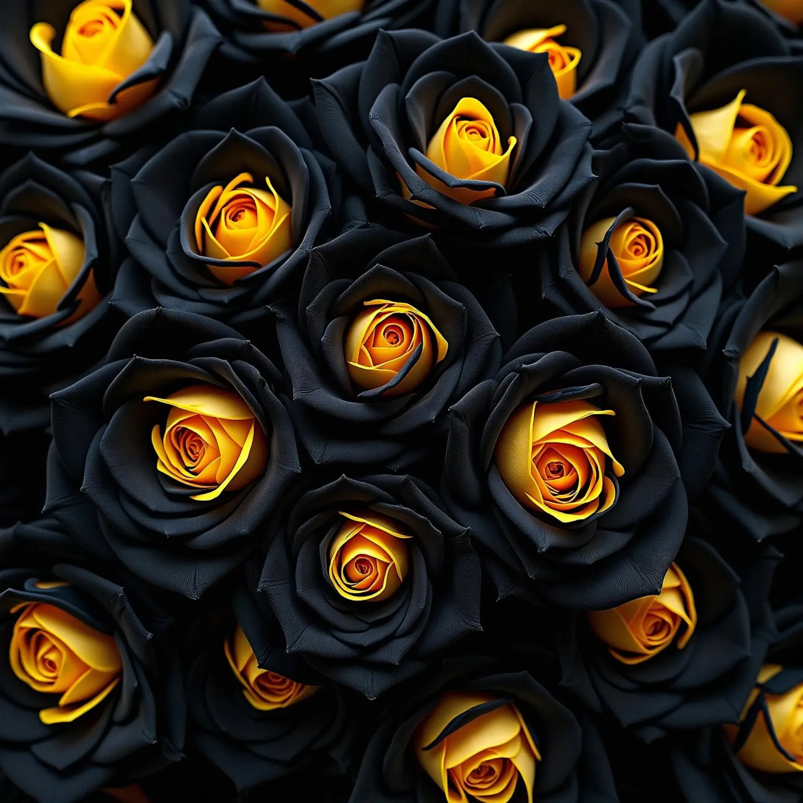 Rose_nere_gialle poster da Farb- und Blütenzauber by LK