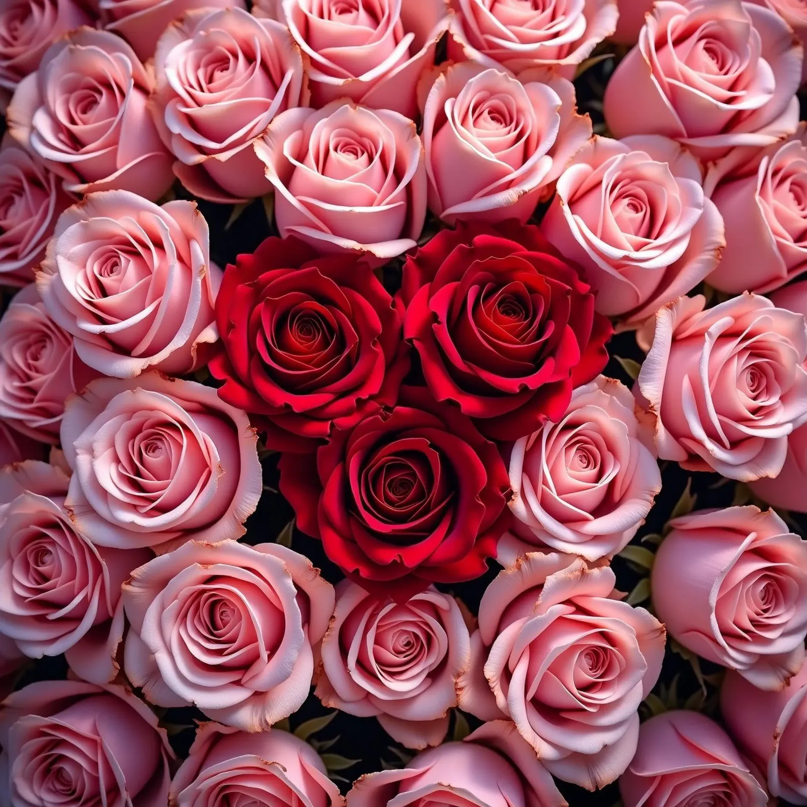Rose_rosa_rossa_2 poster con telaio in alluminio da Farb- und Blütenzauber by LK