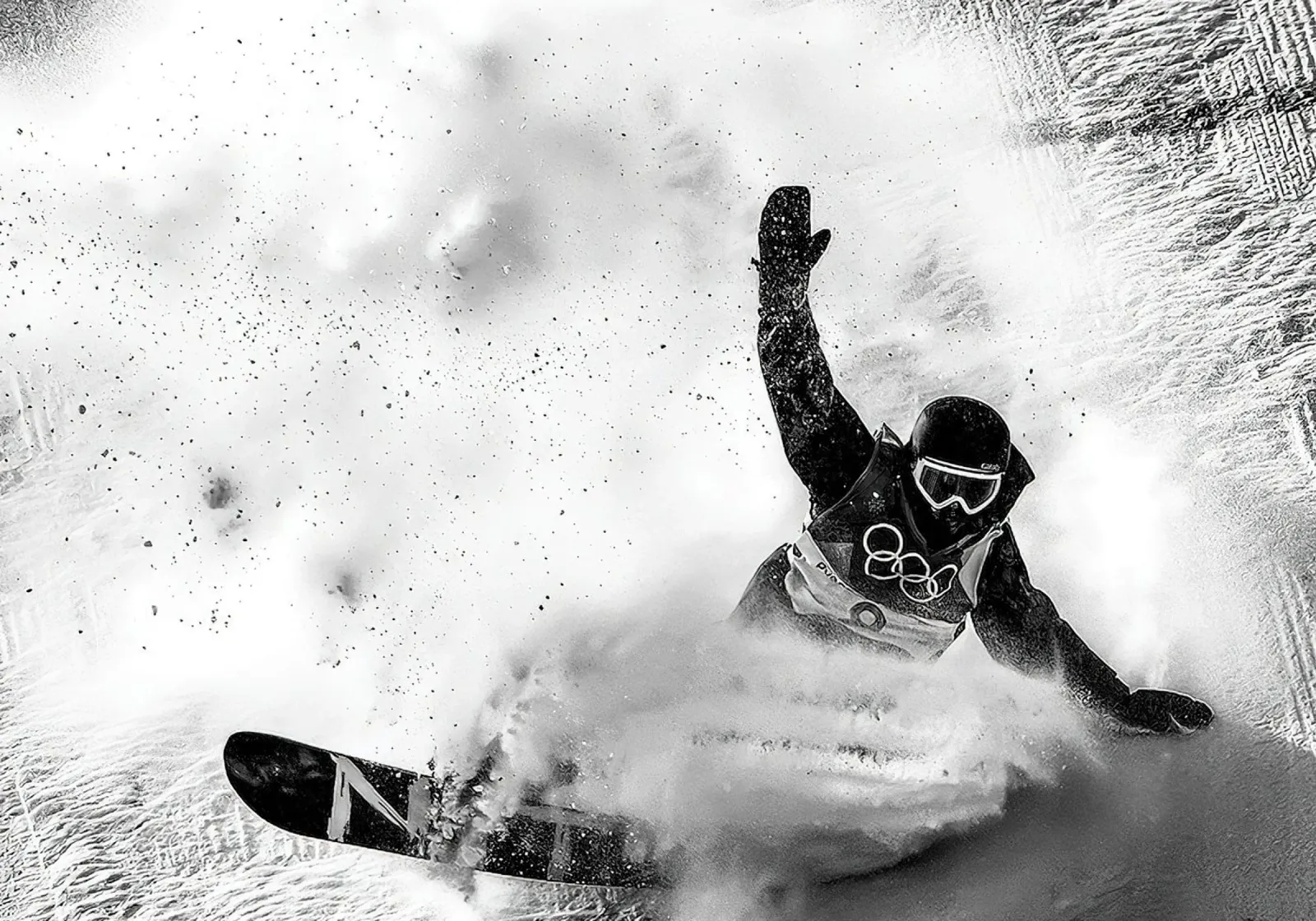 Sneeuwpoeder canvas met Baklijst van World of Pearce
