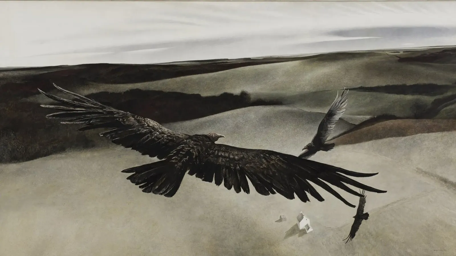 Andrew Wyeth in volo tela con Cornice a cassetta da Trudeau Art Studio