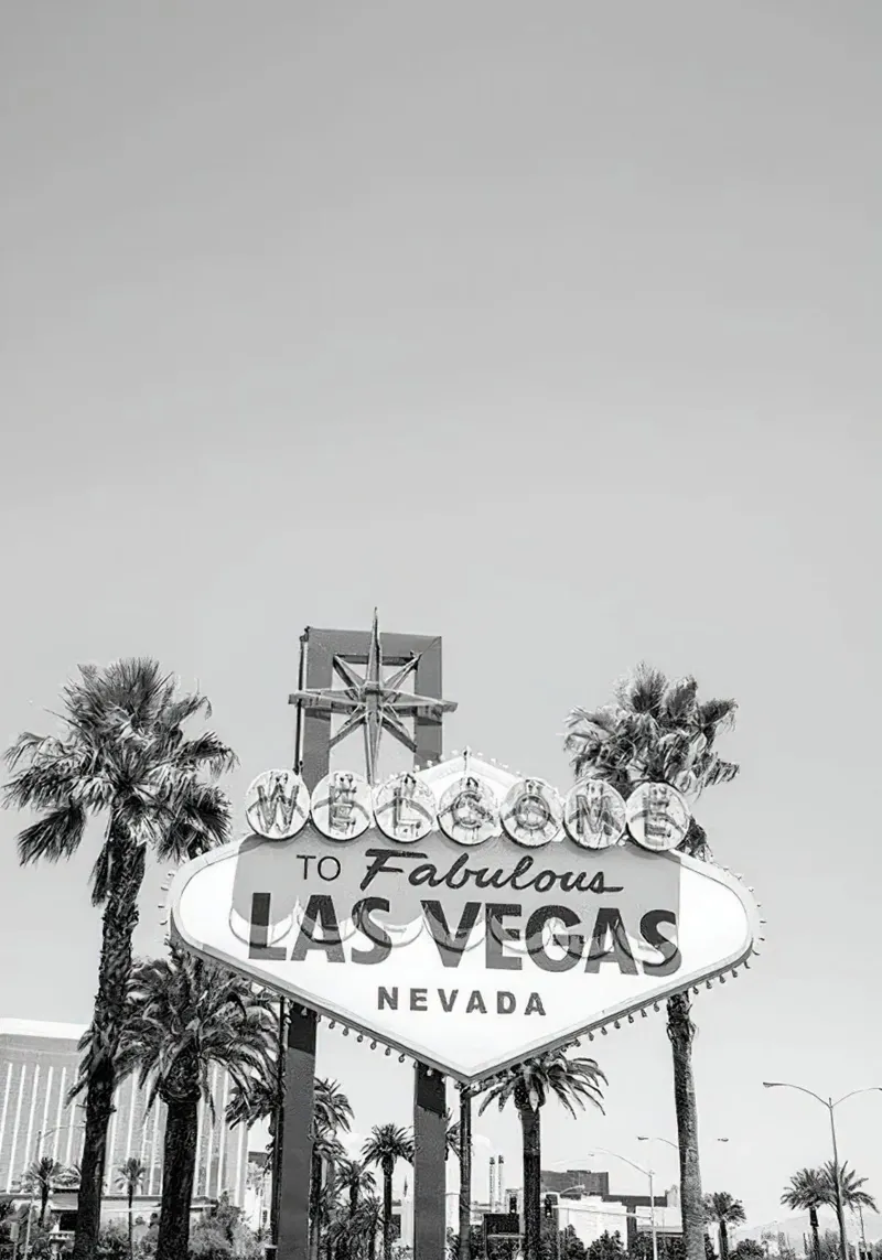 La favolosa Las Vegas poster con telaio in legno da Sowa Studio