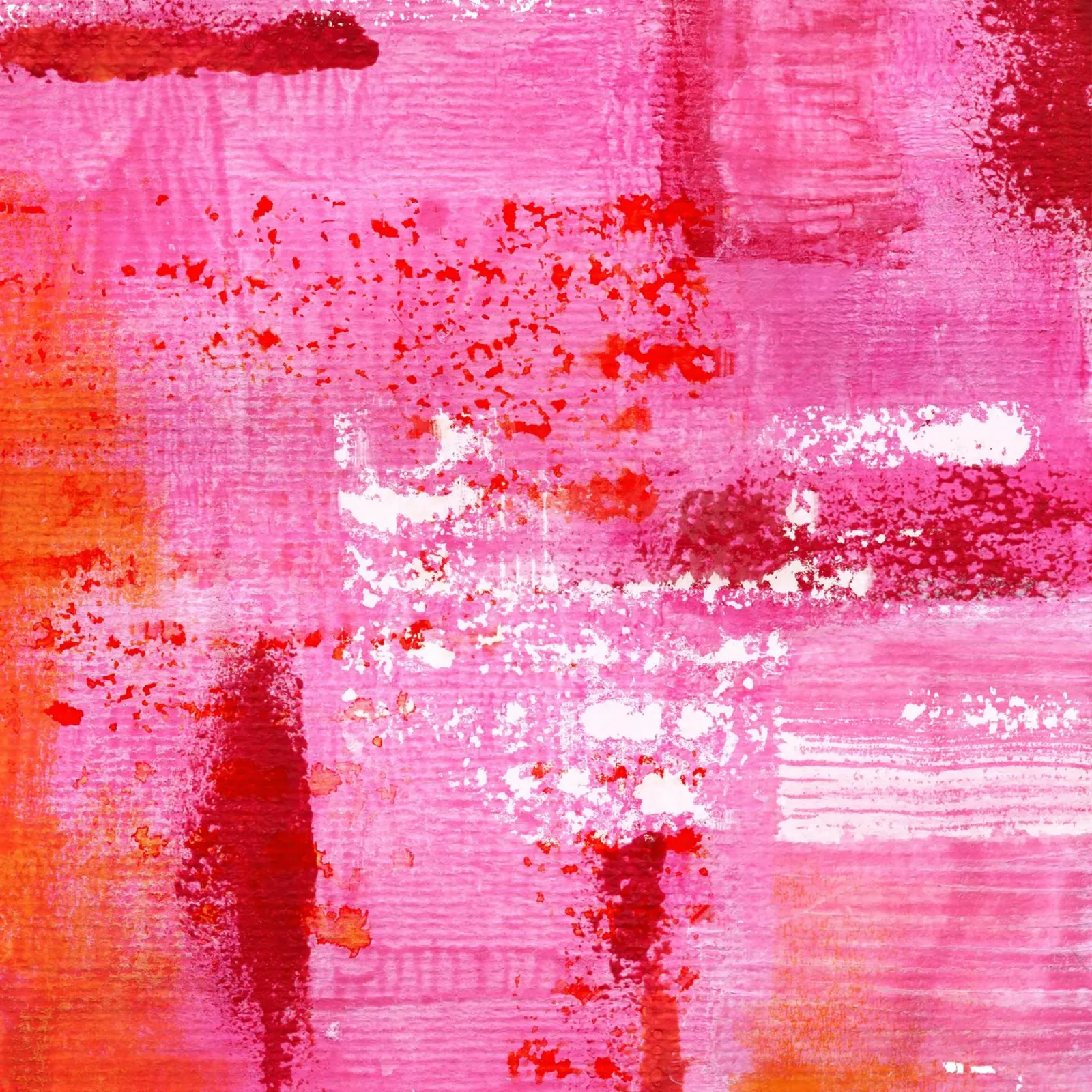 Surfaces 13 | Very Hot Pink & Red | Abstract Painting carta hahnemühle da sabidussi