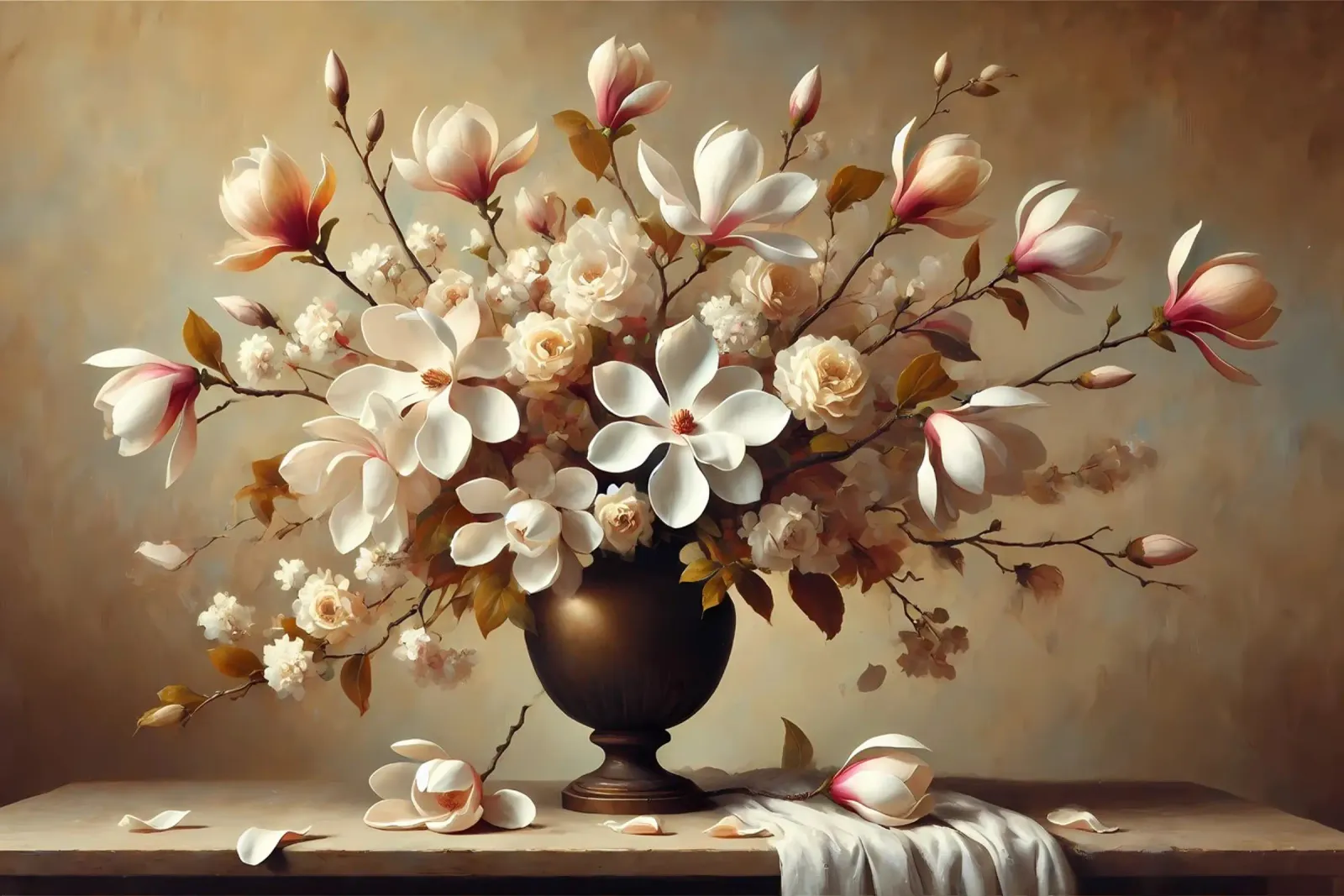 Bouquet di magnolia vittoriana poster da VintageBotanics