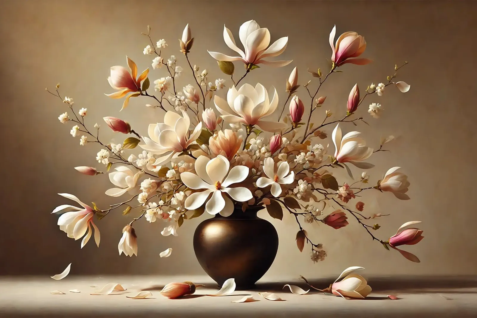 Bouquet di magnolia vittoriana poster da VintageBotanics
