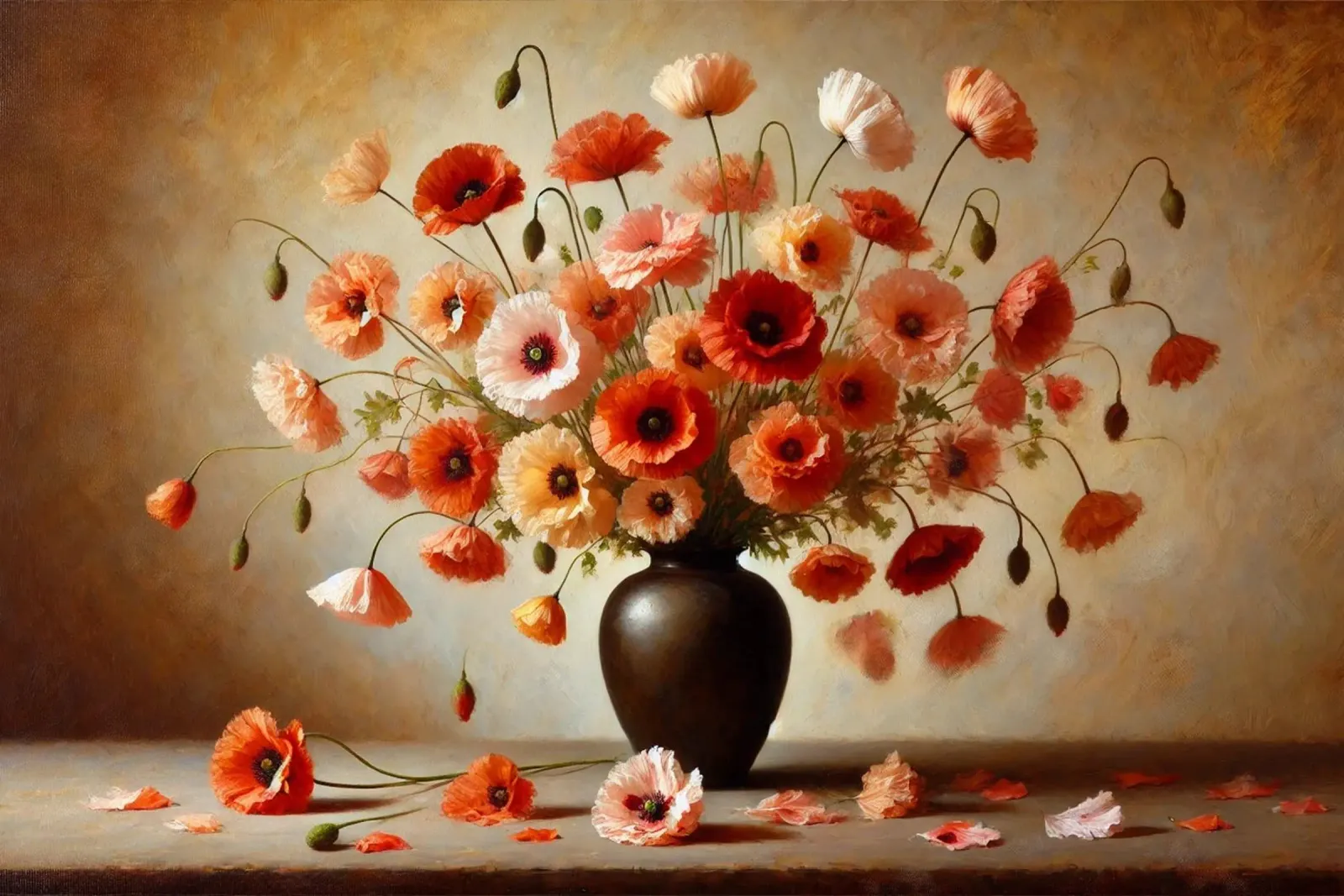Bouquet di papaveri vittoriani poster da VintageBotanics