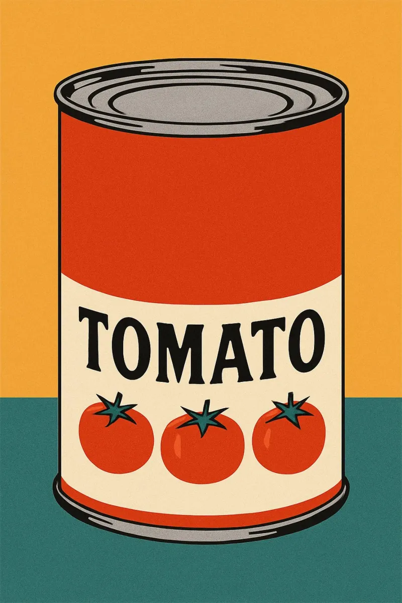Lattina di pomodoro in stile retrò poster da PurePeachStudio