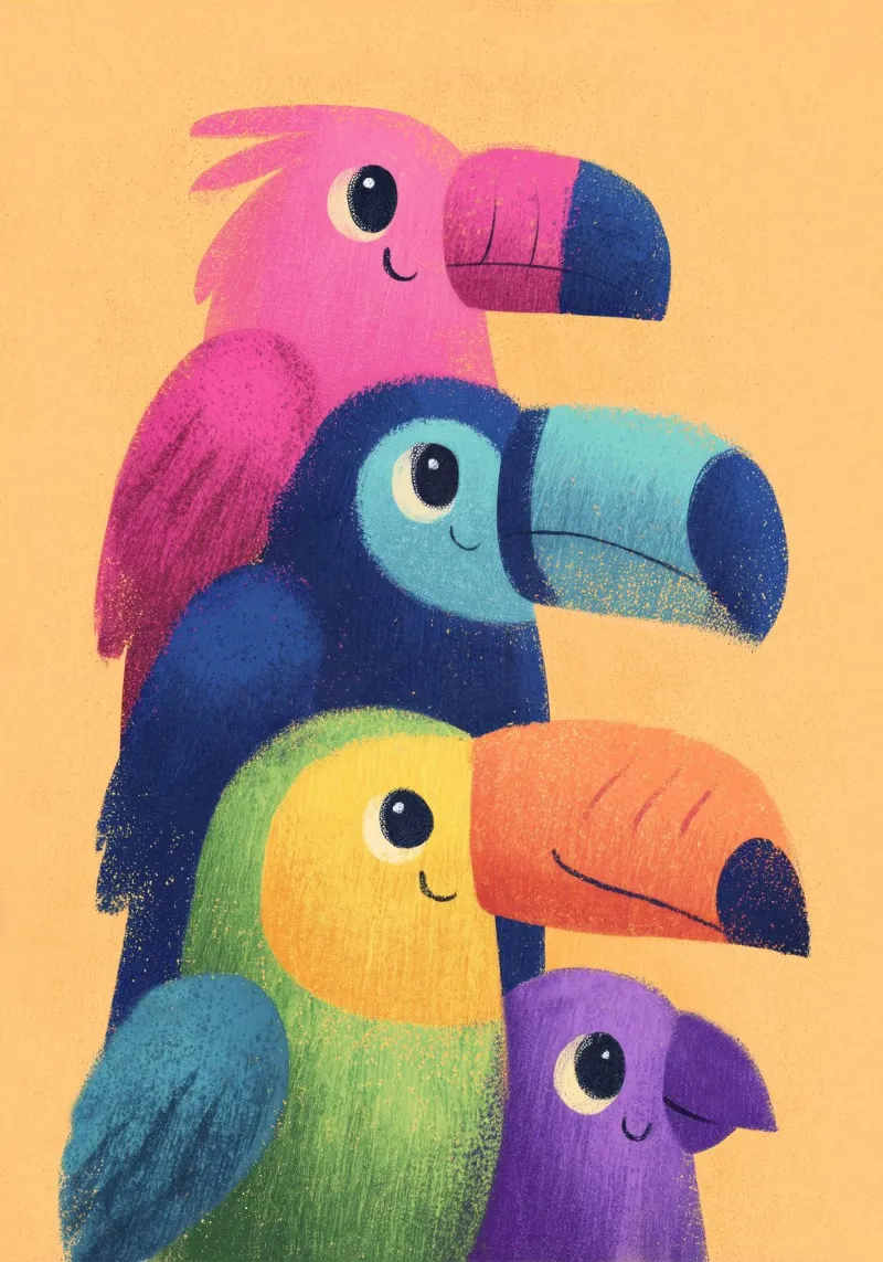Rainbow Beaks poster da Kiara