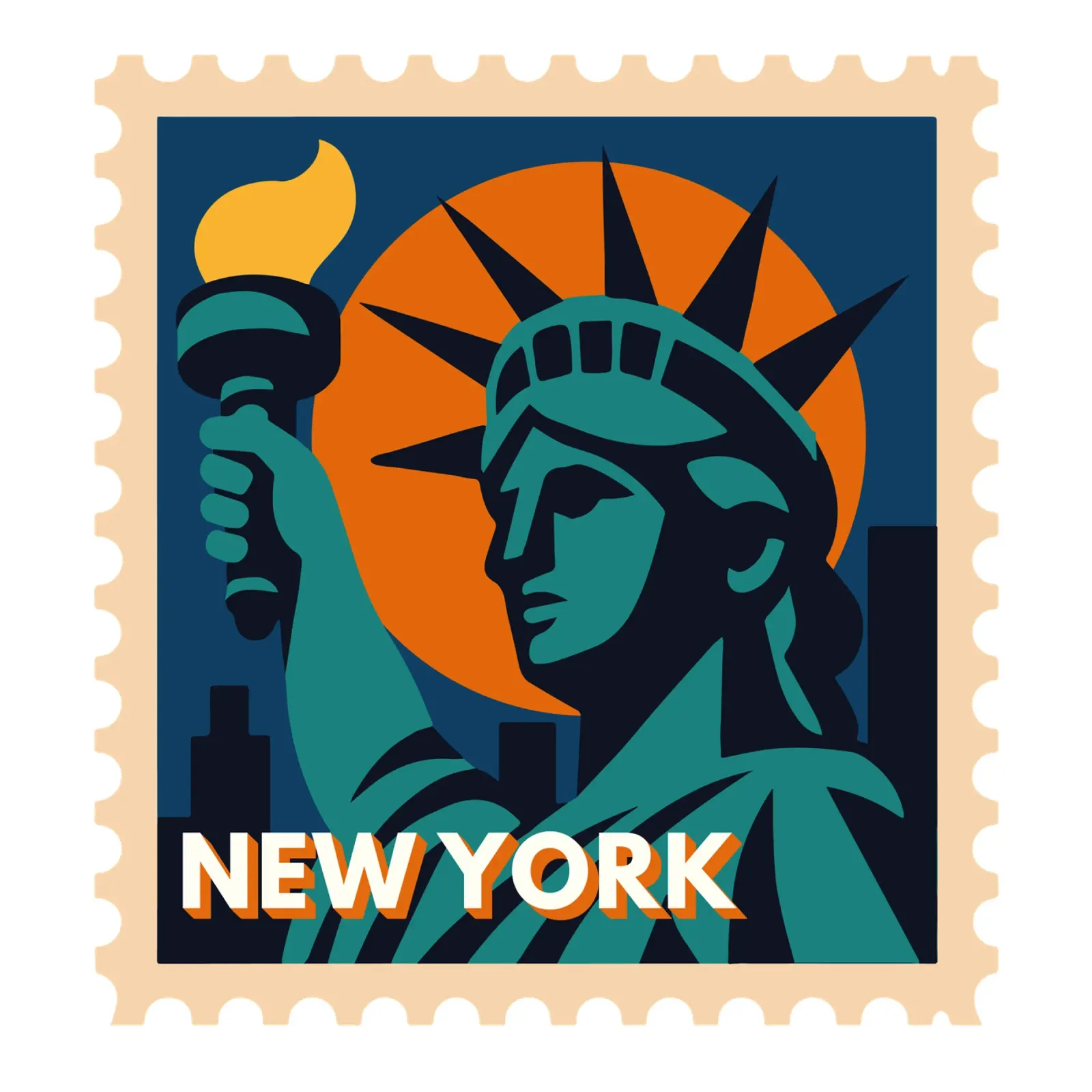 New York – Liberty in Colour & Form poster da studiovinja