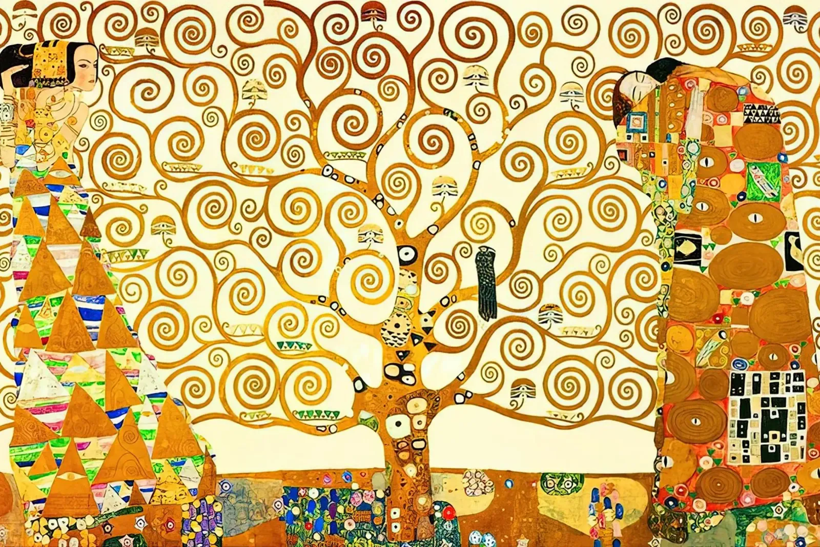 Gustav Klimt Baum des Lebens Poster von Show Art
