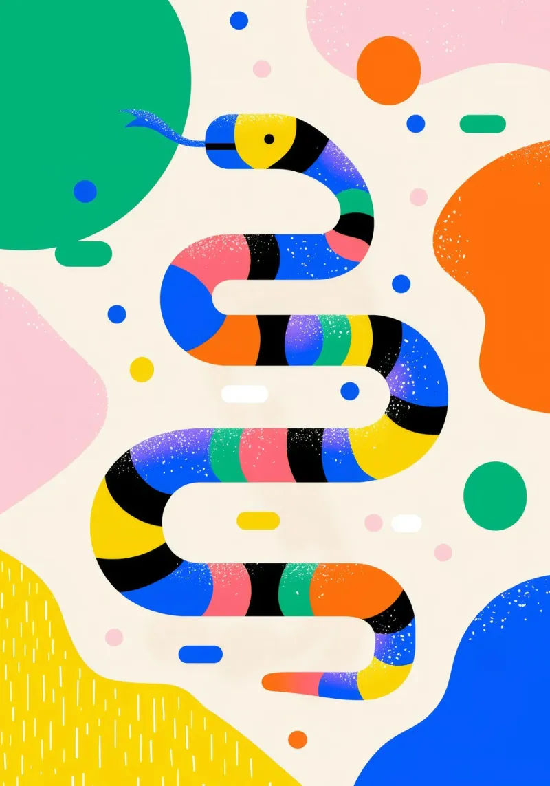 Rainbow Snake Poster von Kiara