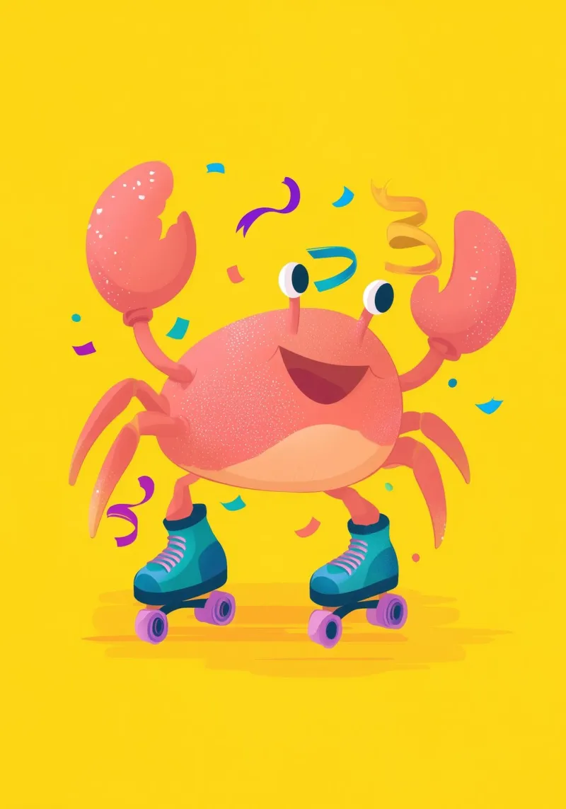 Roller Crab poster con telaio in alluminio da Kiara
