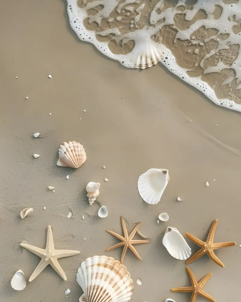 Conchiglie di mare tela con Cornice a cassetta da luxi&lace