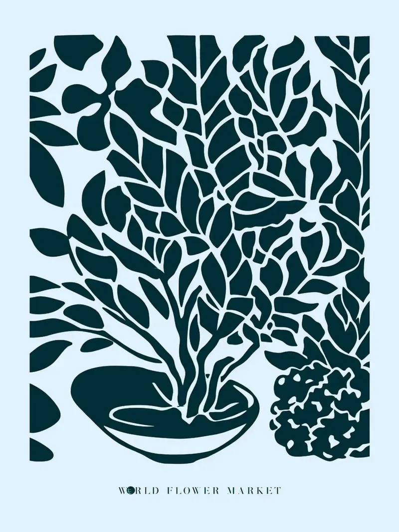 Mercato mondiale dei fiori poster da Liam Johnson