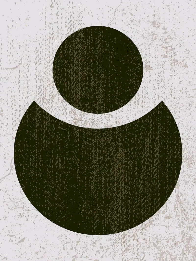 Arte astratta del cerchio verde poster con telaio in plastica da Charlotte Gagnon
