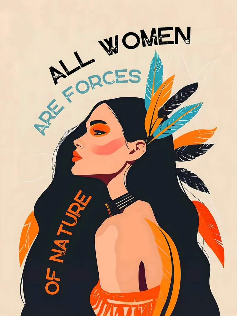 Tutte le donne sono forze della natura poster con telaio in plastica da Charlotte Gagnon
