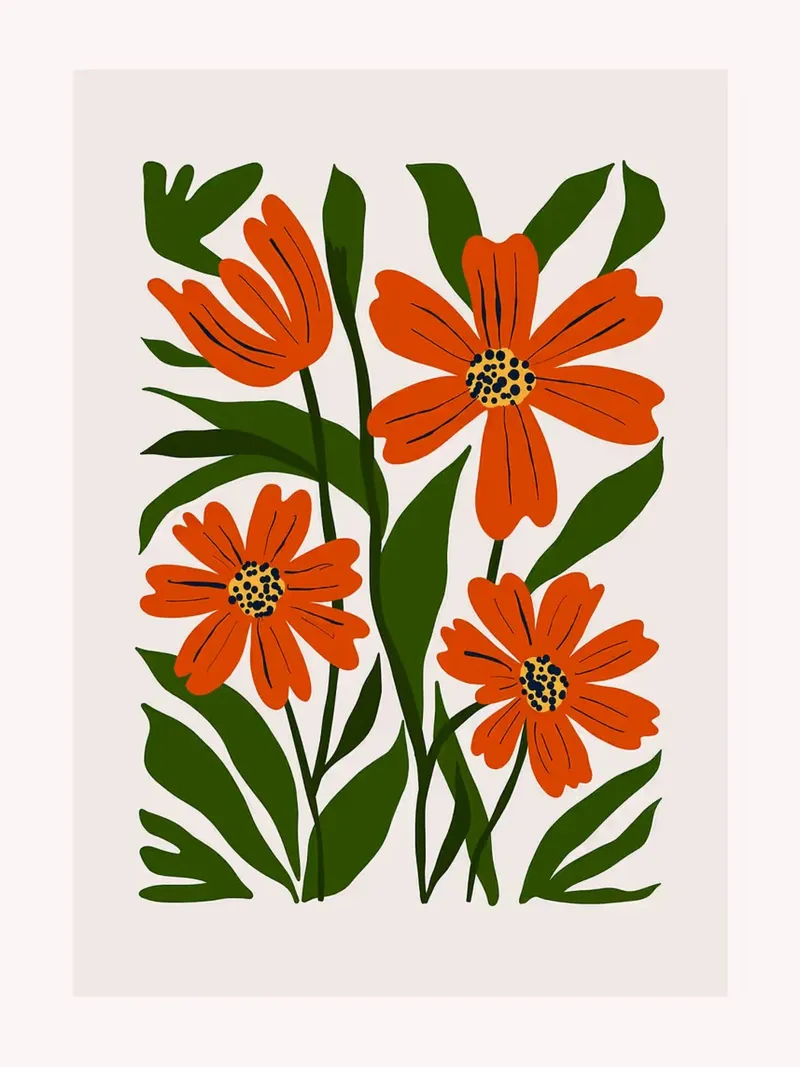 Bouquet di fiori d'arancio poster con telaio in plastica da Hiroto Mori