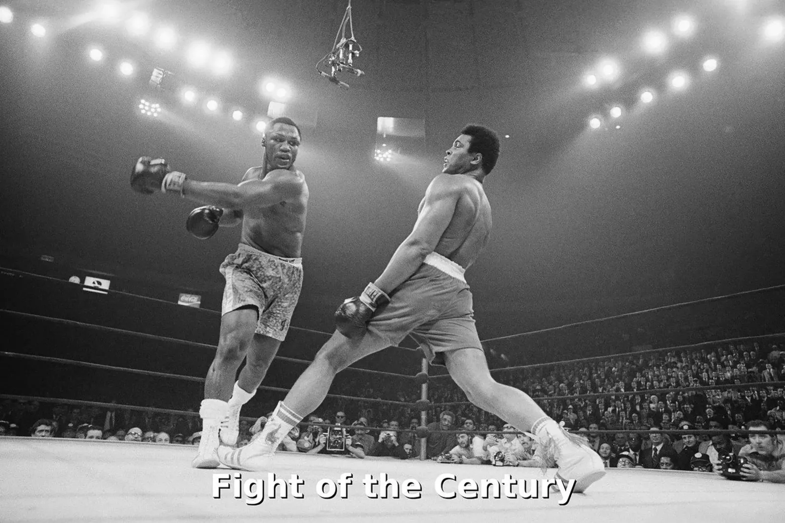 Ali vs Frazier El combate del siglo lienzo con Marco flotante de Coreyalbert