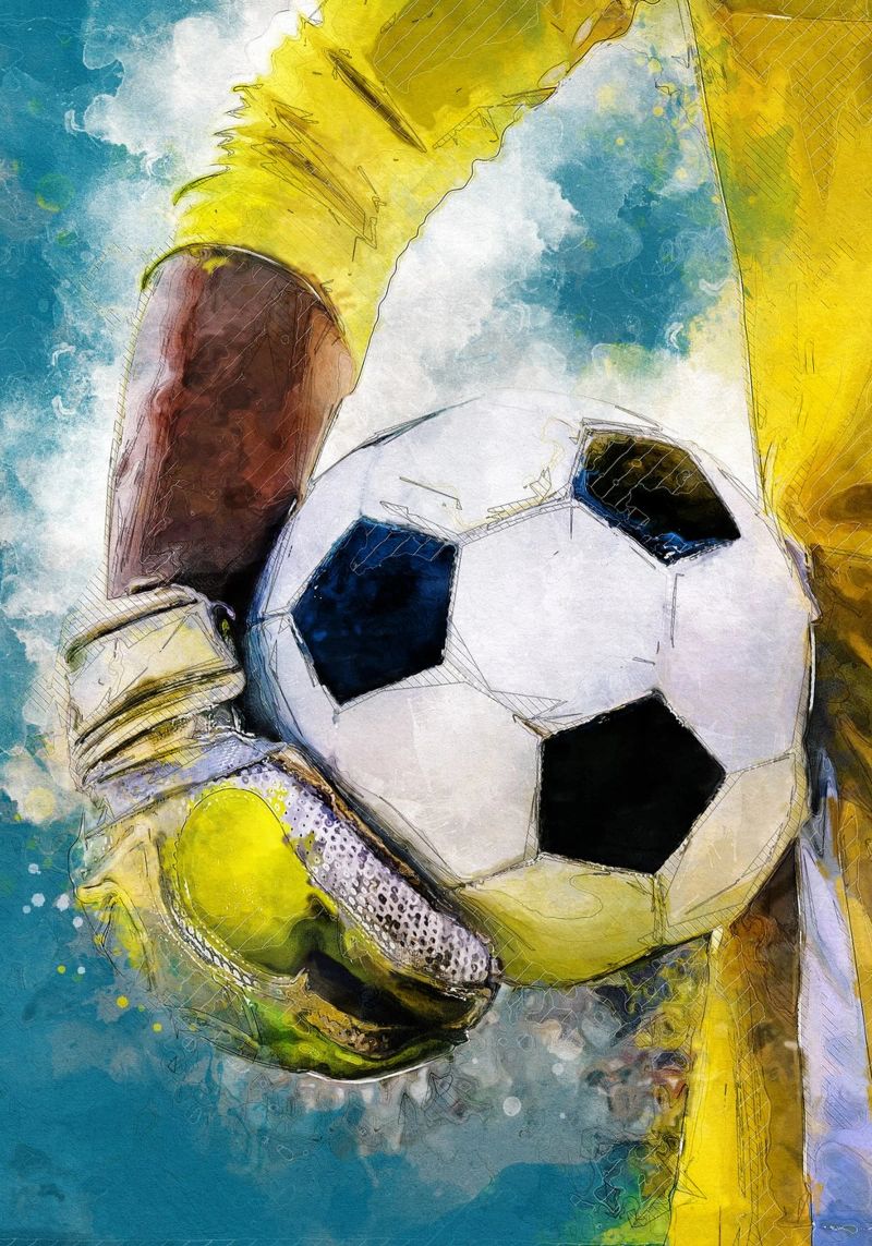 Gardien de but Joueur de football art sportif 4 poster de Justyna Jaszke JBJart