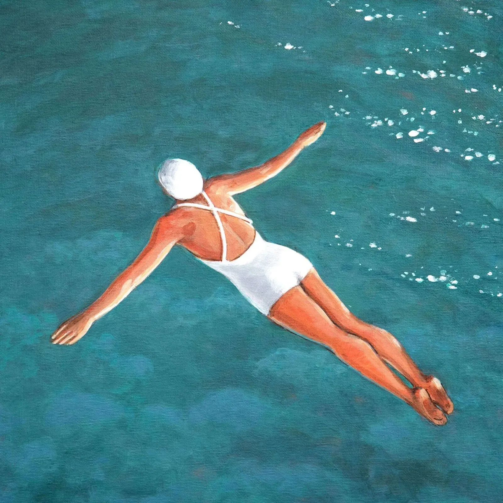 Sommozzatore sopra l'acqua poster da Wallace