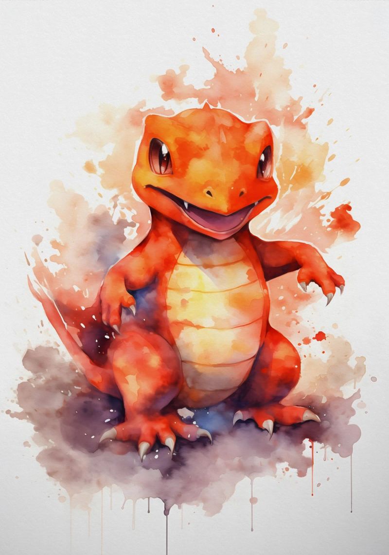 Charmeleon Pokemon Painting poster de CreativeStudio