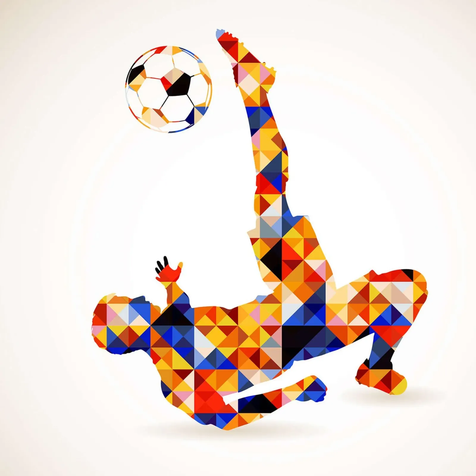 Concepto de fútbol ll lienzo con Marco flotante de Jose Kautz