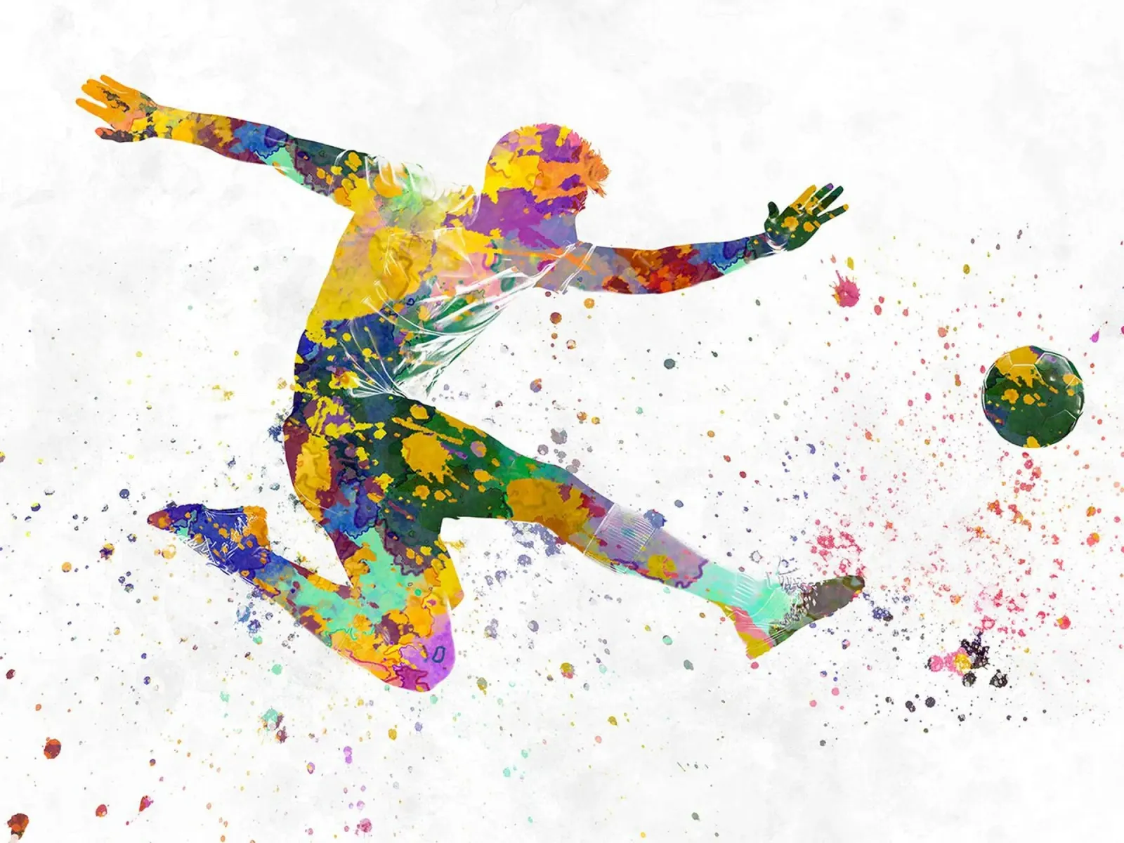 Soccer player V canvas with Floater frame by Jose Kautz