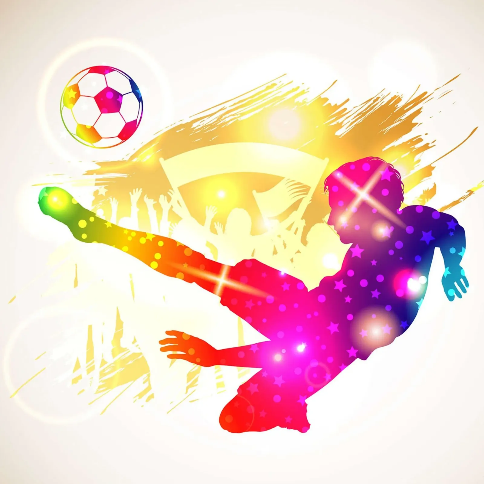 Concetto di calcio lll poster con telaio in alluminio da Jose Kautz