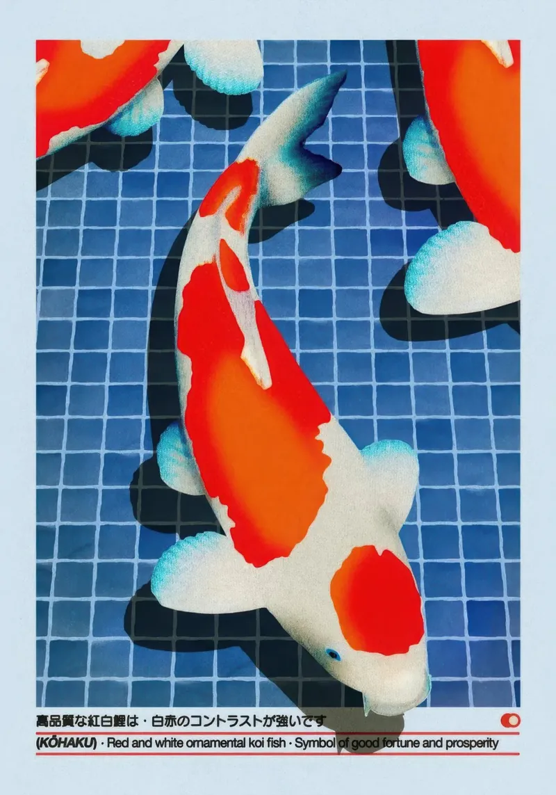 Kohaku poster con telaio in plastica da Harley Rice