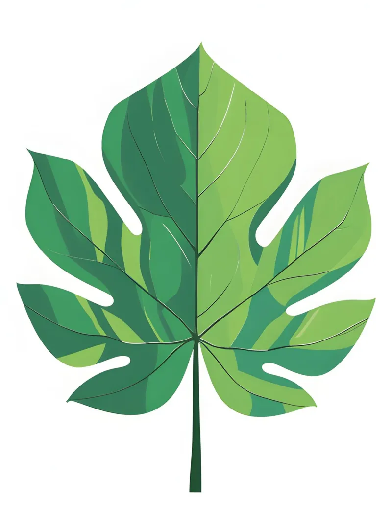 Summer Leaf canvas with Floater frame by botanical
