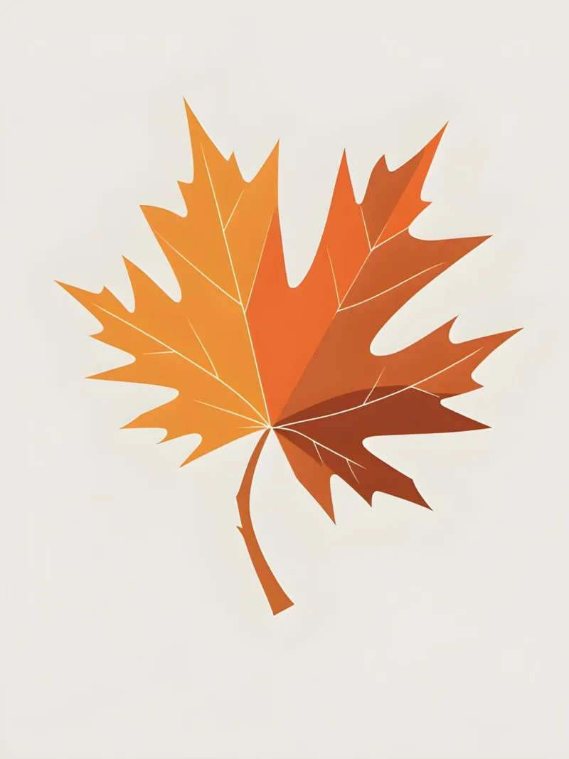 Autumn Maple Leaf canvas with Floater frame by The Green Room