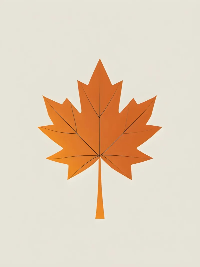 Autumn Maple Leaf canvas with Floater frame by The Green Room