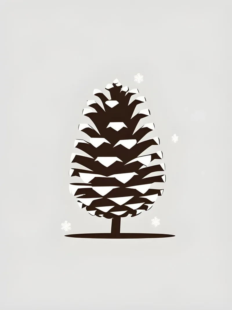 Pigna invernale poster con telaio in plastica da Botanical Gallery